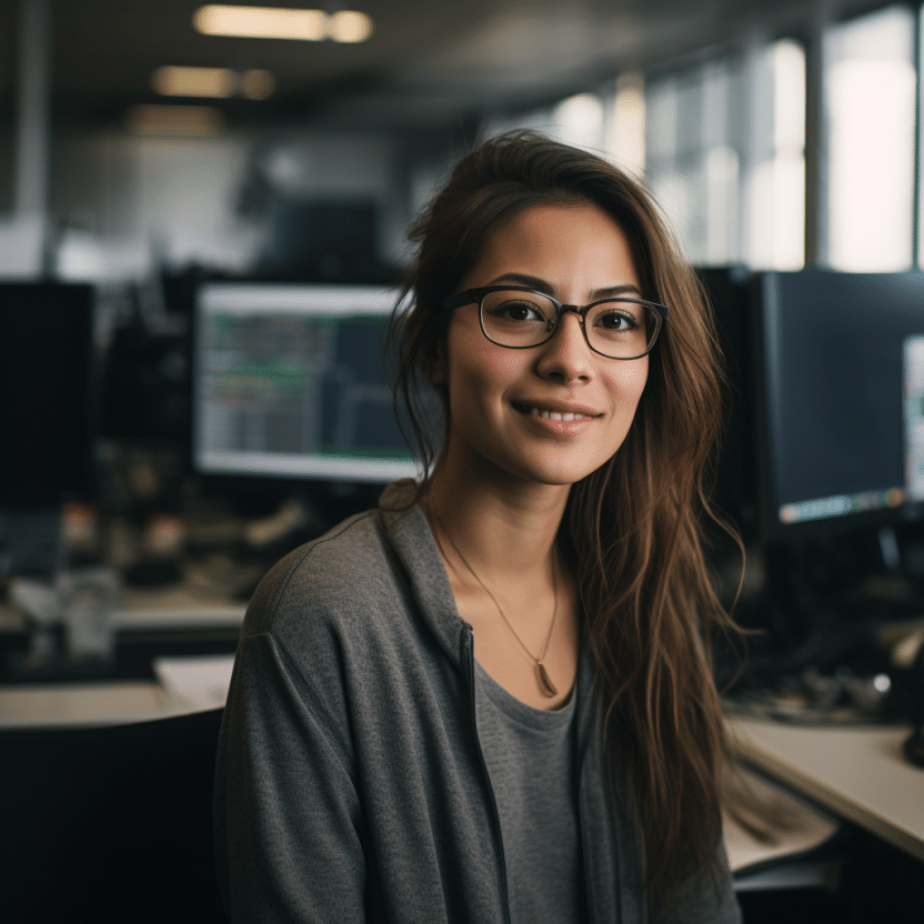 A female data scientist
